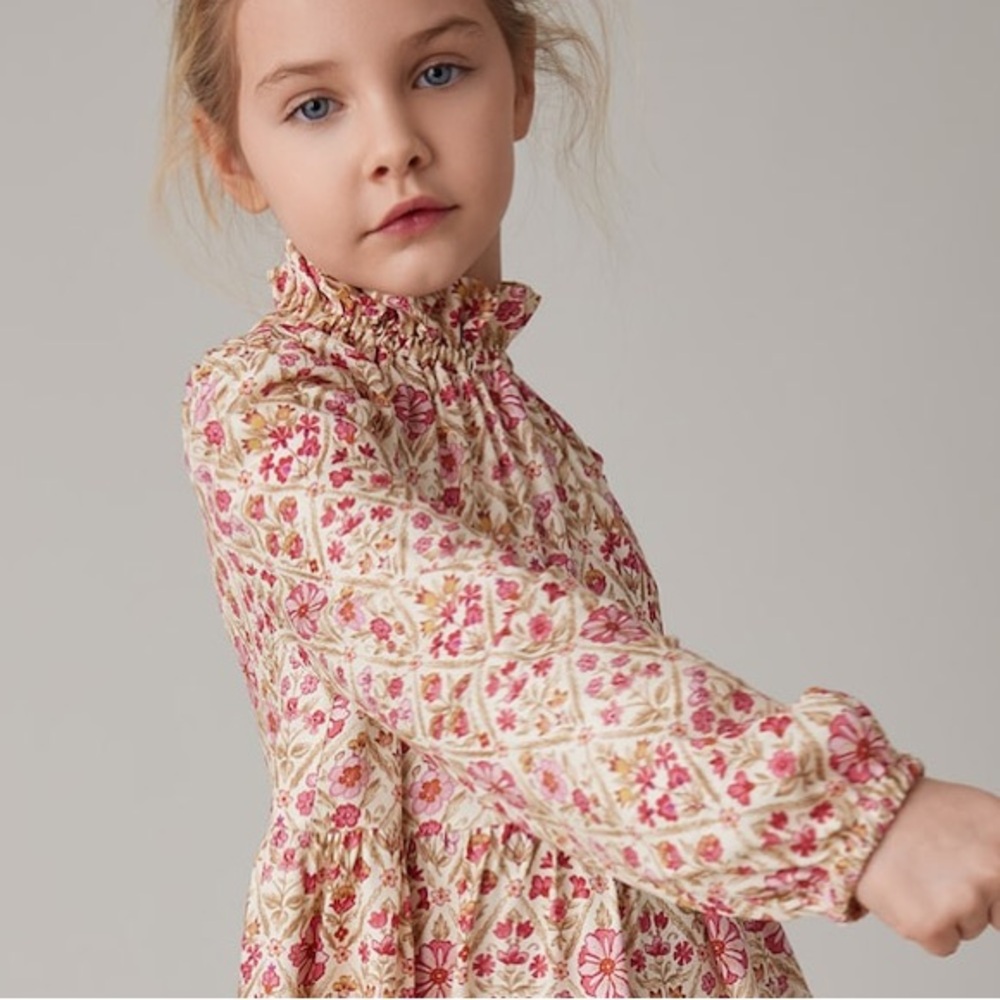 Il Gufo Floral viscose blouse 3Y